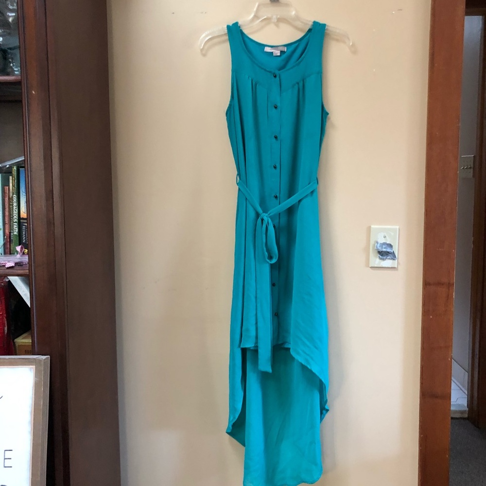 Button down hi-lo dress